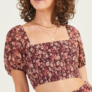 NWT Altar’d State Boho Floral Crop Top